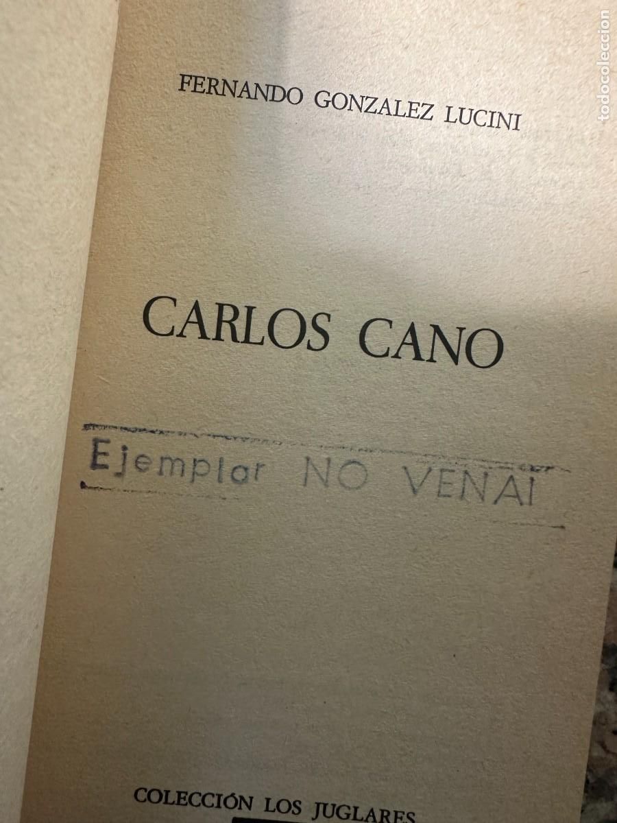 Libros de segunda mano: Fernando Gonz&aacute;lez Lucini - Carlos Cano - Foto 3