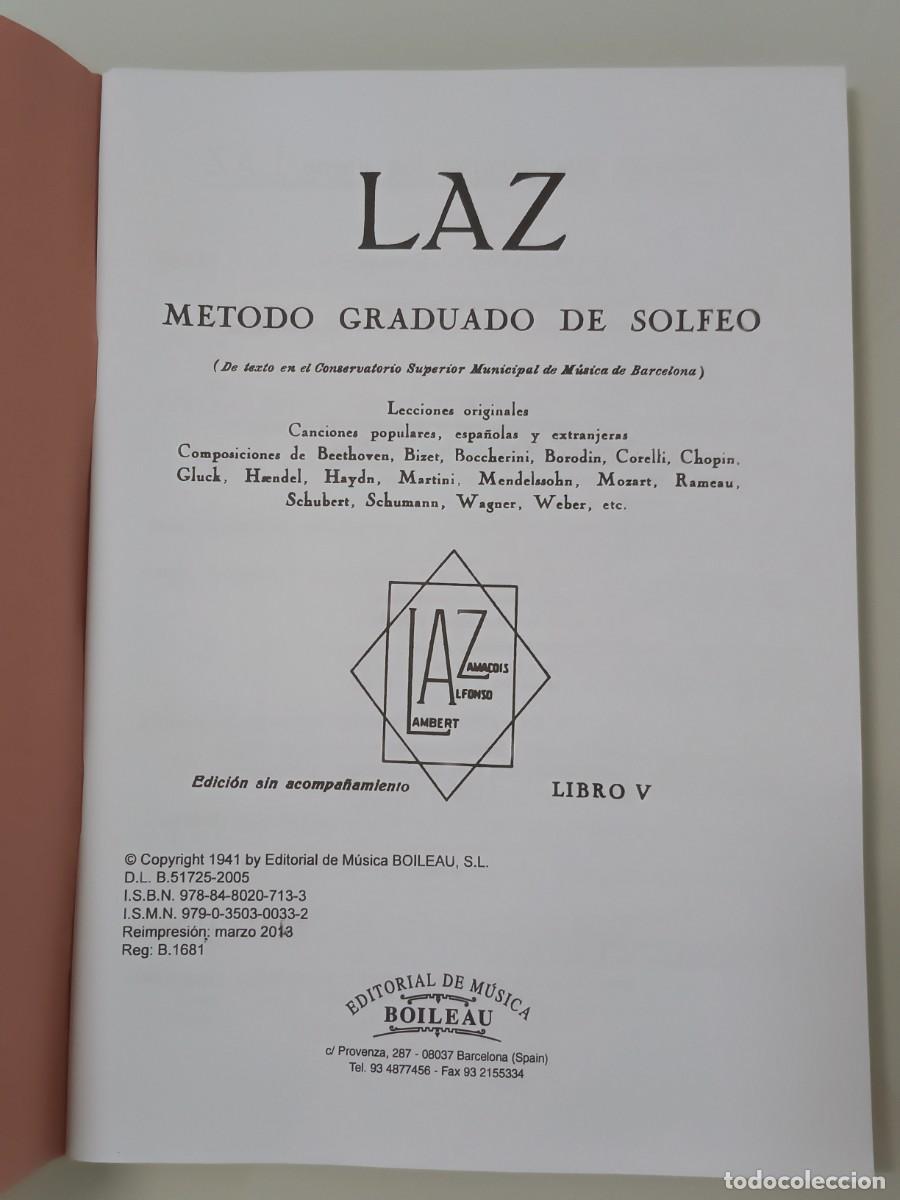 Libros de segunda mano: LAZ M&Eacute;TODO DE SOLFEO LIBRO V - Foto 4