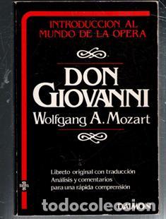 Libros de segunda mano: Don Biovanni, Wolfgang A. Mozart