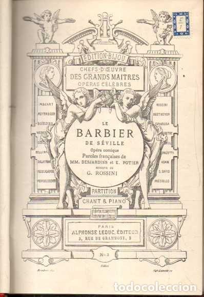 Libros de segunda mano: LE BARBIER DE SEVILLE. PARTITION CHANT ET PIANO. - ROSSINI, G.
