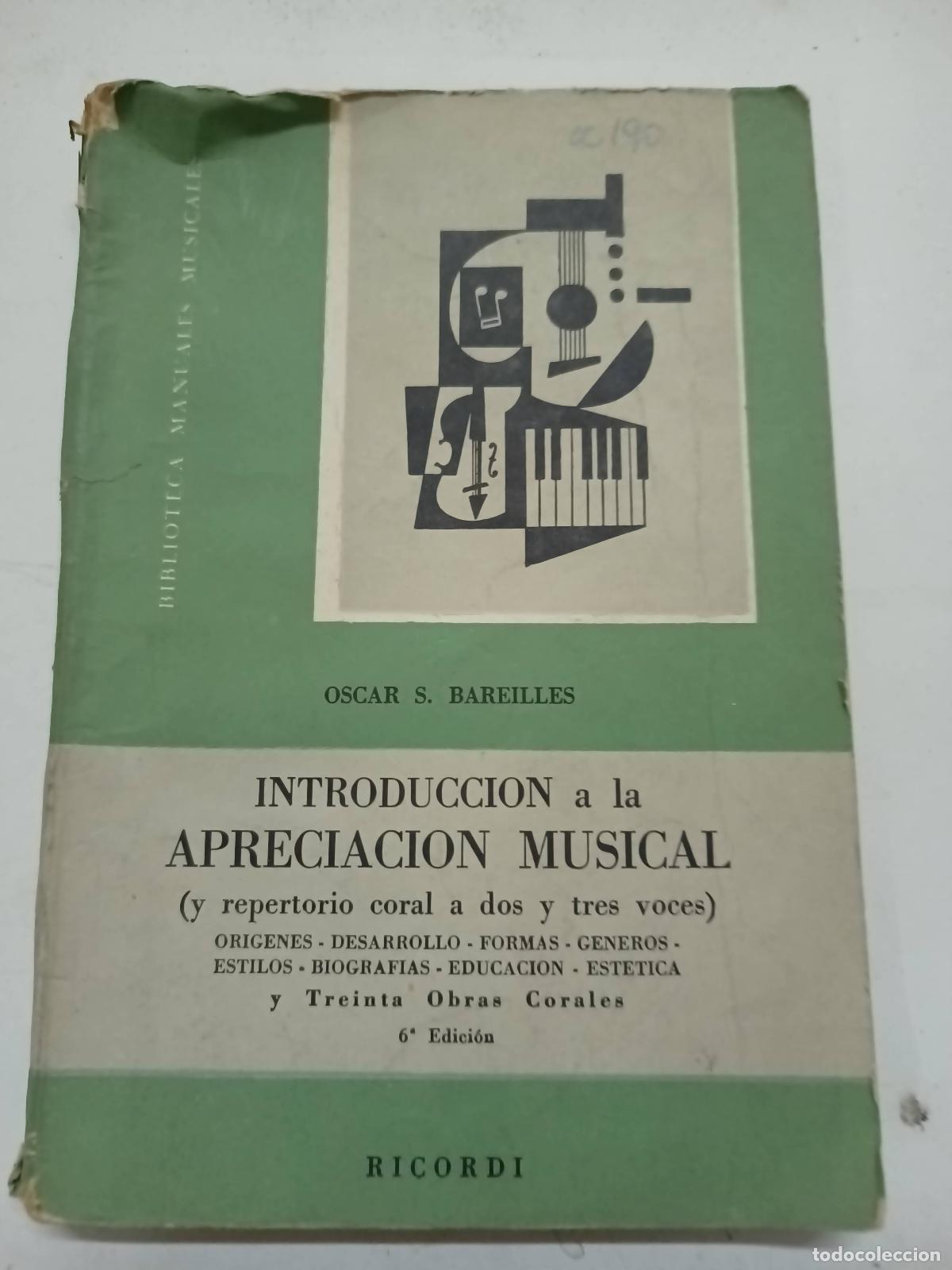 Second hand books: Introduccion a la apreciacion musical - OscarS. Bareilles