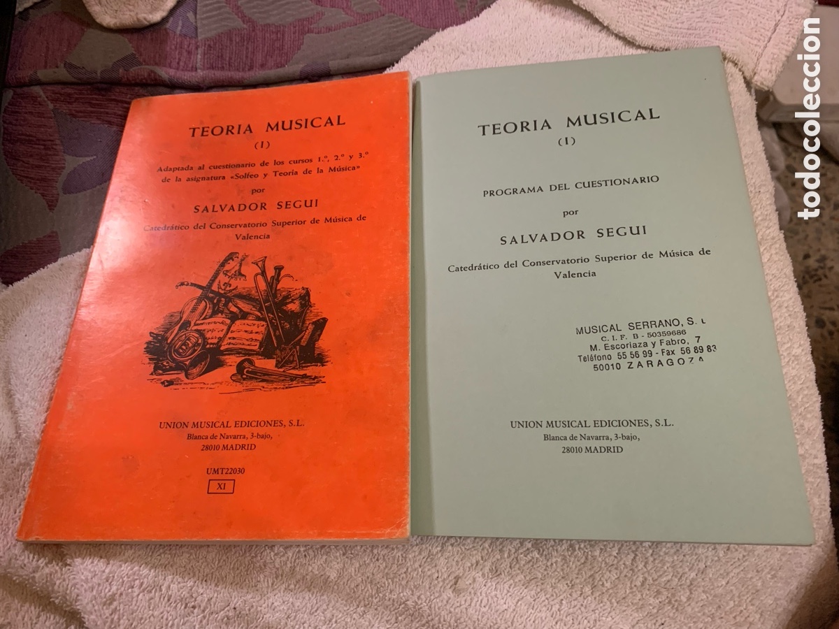 Libros de segunda mano: Salvador segui teor&iacute;a musical I libro y cuestionario dif&iacute;cil de encontrar juntos