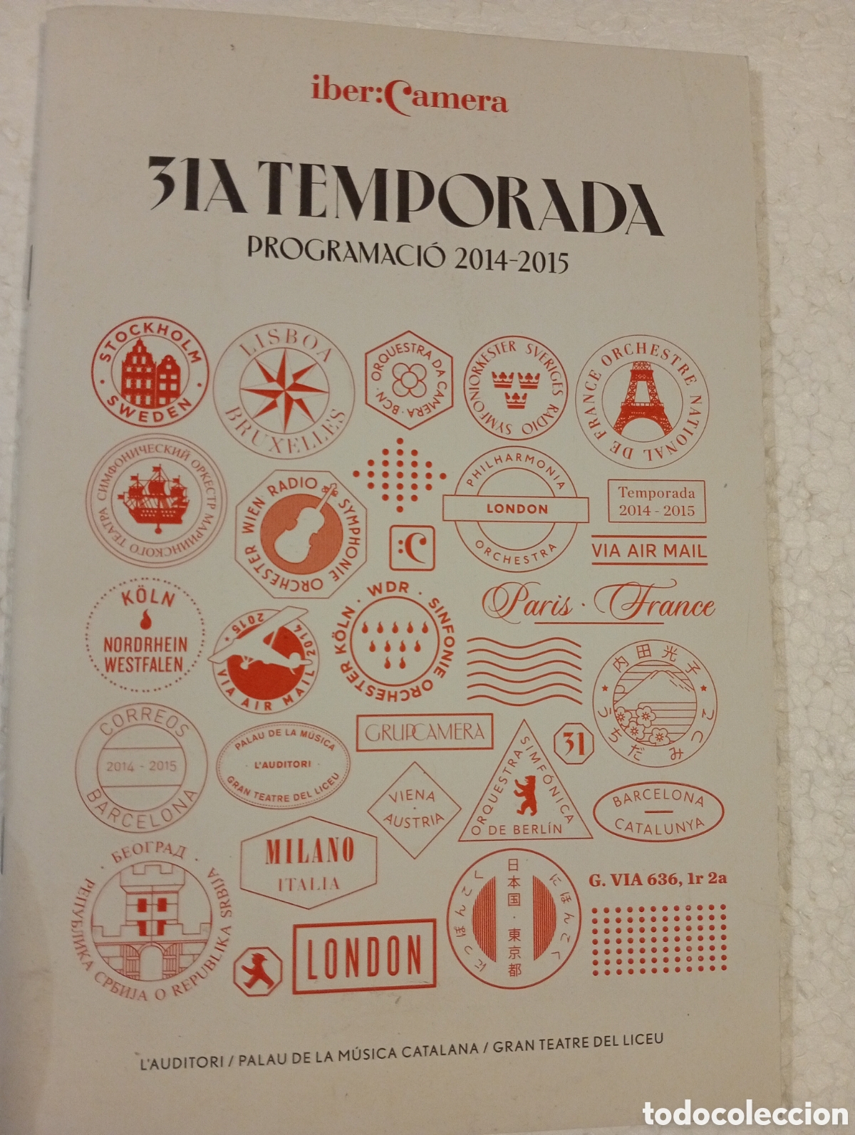 Libros de segunda mano: IBERCAMERA. 31A TEMPORADA. PROGRAMACI&Oacute; 2014-2015.