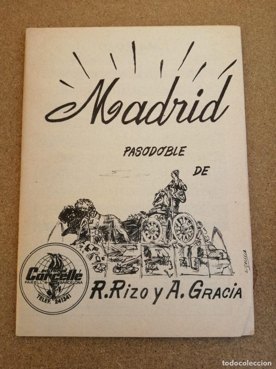 Libros de segunda mano: PARTITURA MUSICAL PASODOBLES MADRID - HERMOSAS REGIONES (Maestros RIZZO - GRACIA - OBIOL)