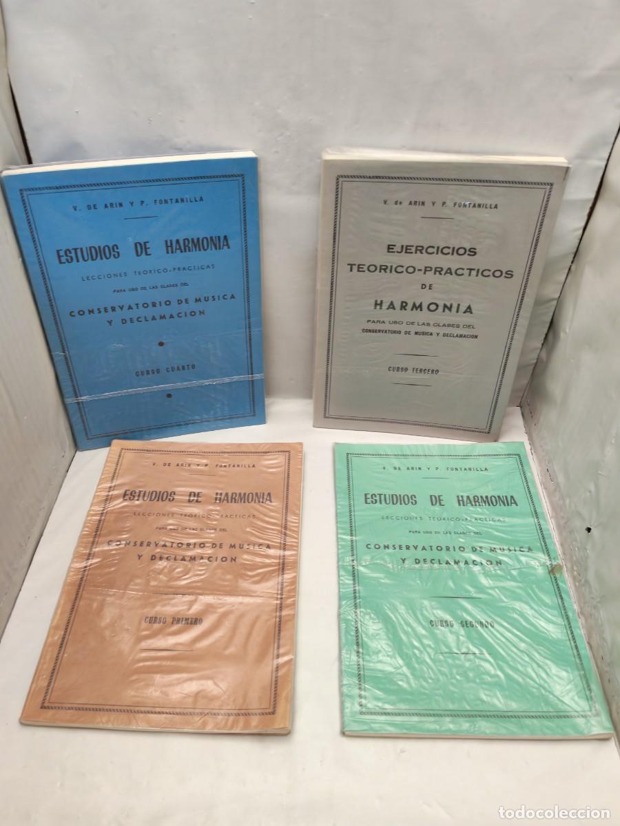 Libros de segunda mano: ESTUDIOS DE HARMON&Iacute;A (ARMON&Iacute;A). Lecciones te&oacute;rico-pr&aacute;cticas Cursos 1, 2, 3 y 4 (CUATRO LIBROS)