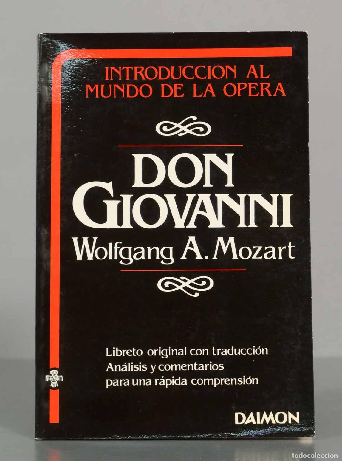 Libros de segunda mano: Don Giovanni - Wolfgang Amadeus Mozart - Editorial Daimon