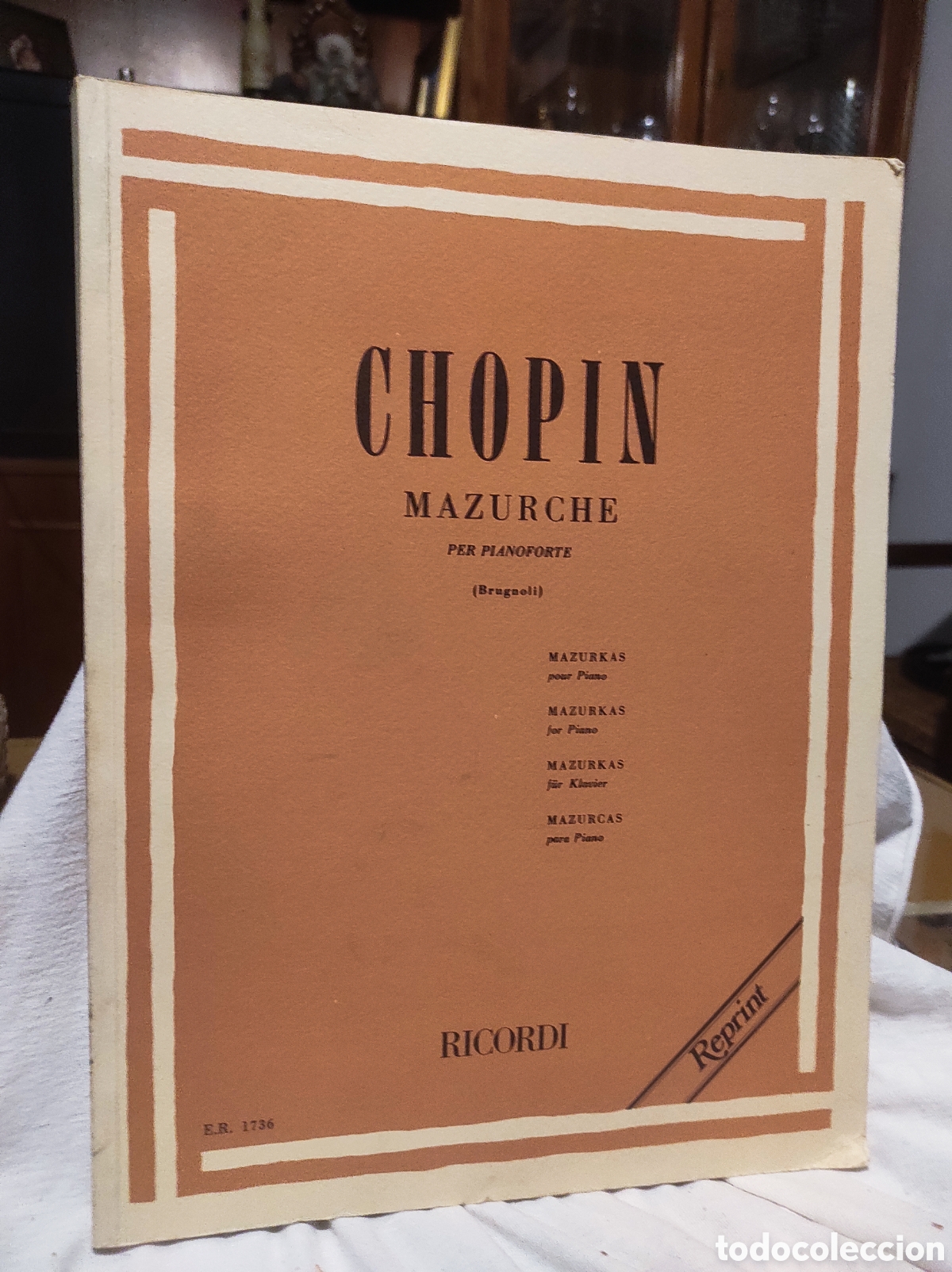 Libros de segunda mano: Mazurcas para piano de Fr&eacute;d&eacute;ric Chopin, publicada por la editorial Ricordi.