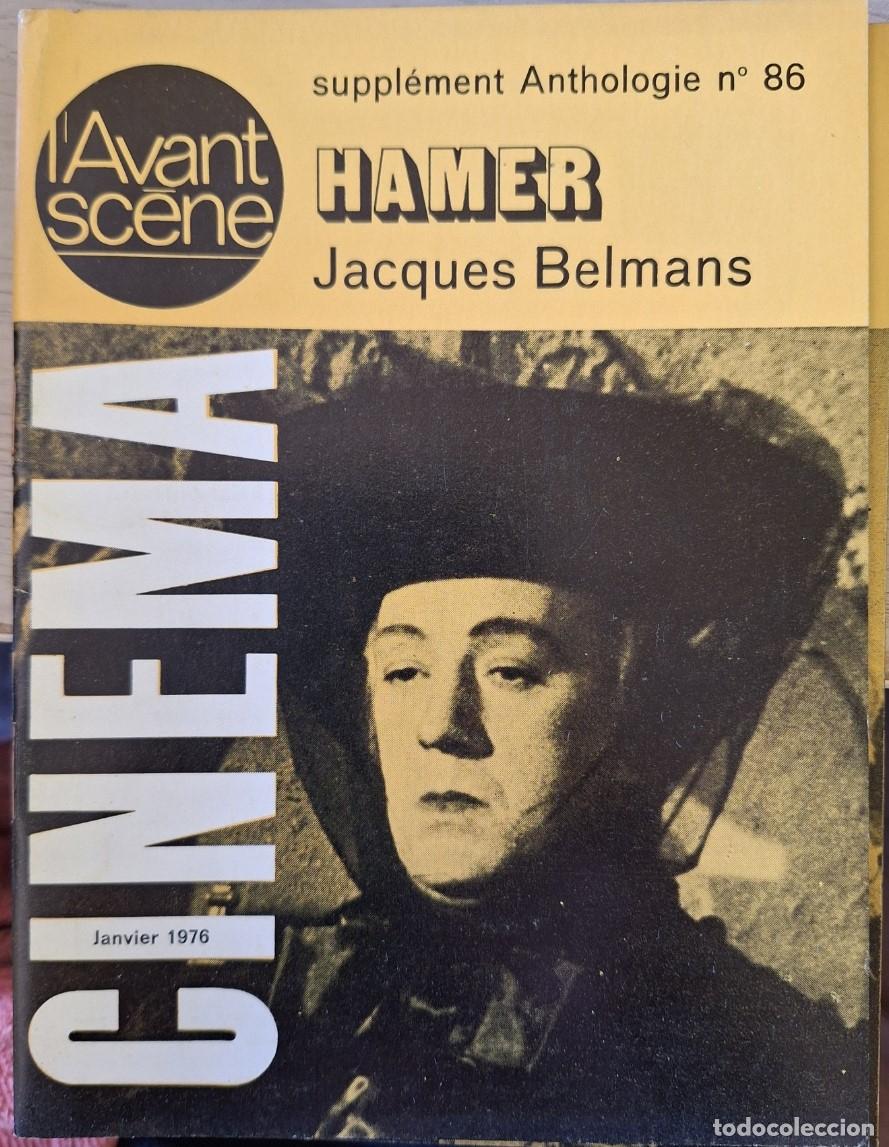 Libros de segunda mano: HAMER. JANVIER CINEMA. SUPPLEMENT ANTHOLOGIE N&ordm; 86. - BELMANS, Jacques.