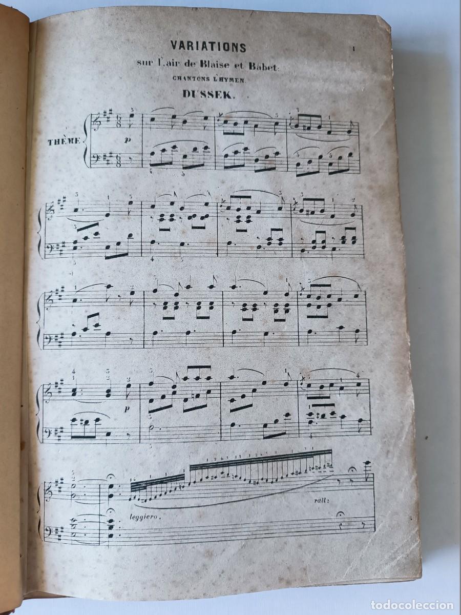 Libros de segunda mano: M&uacute;sica piano: volumen facticio s.XIX?, temas, variaciones y contradanzas de diversos autores