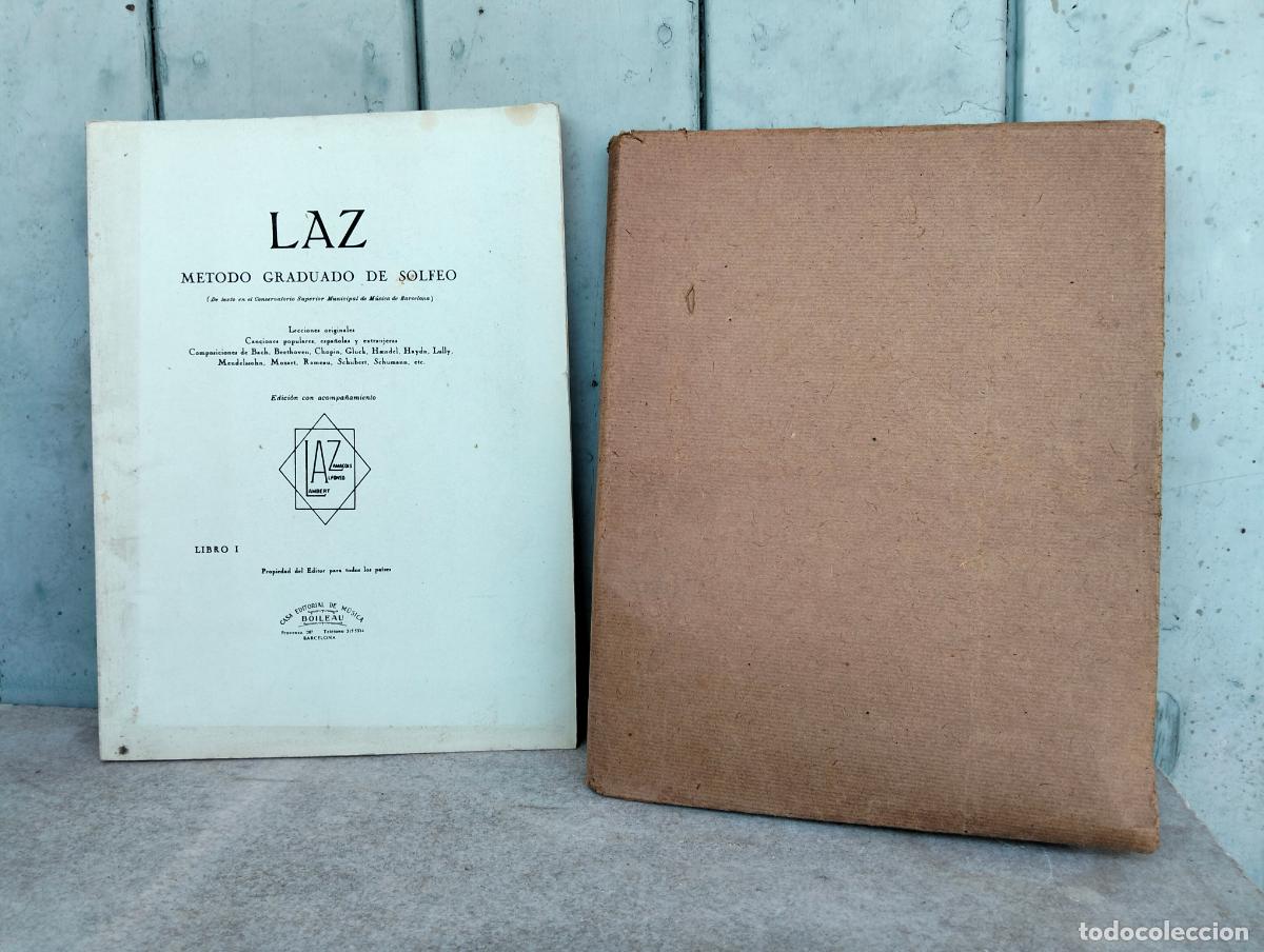 Libros de segunda mano: Laz metodo graduado de solfeo Boileau libro 1 m&uacute;sica Barcelona y libro con partituras de piano roto