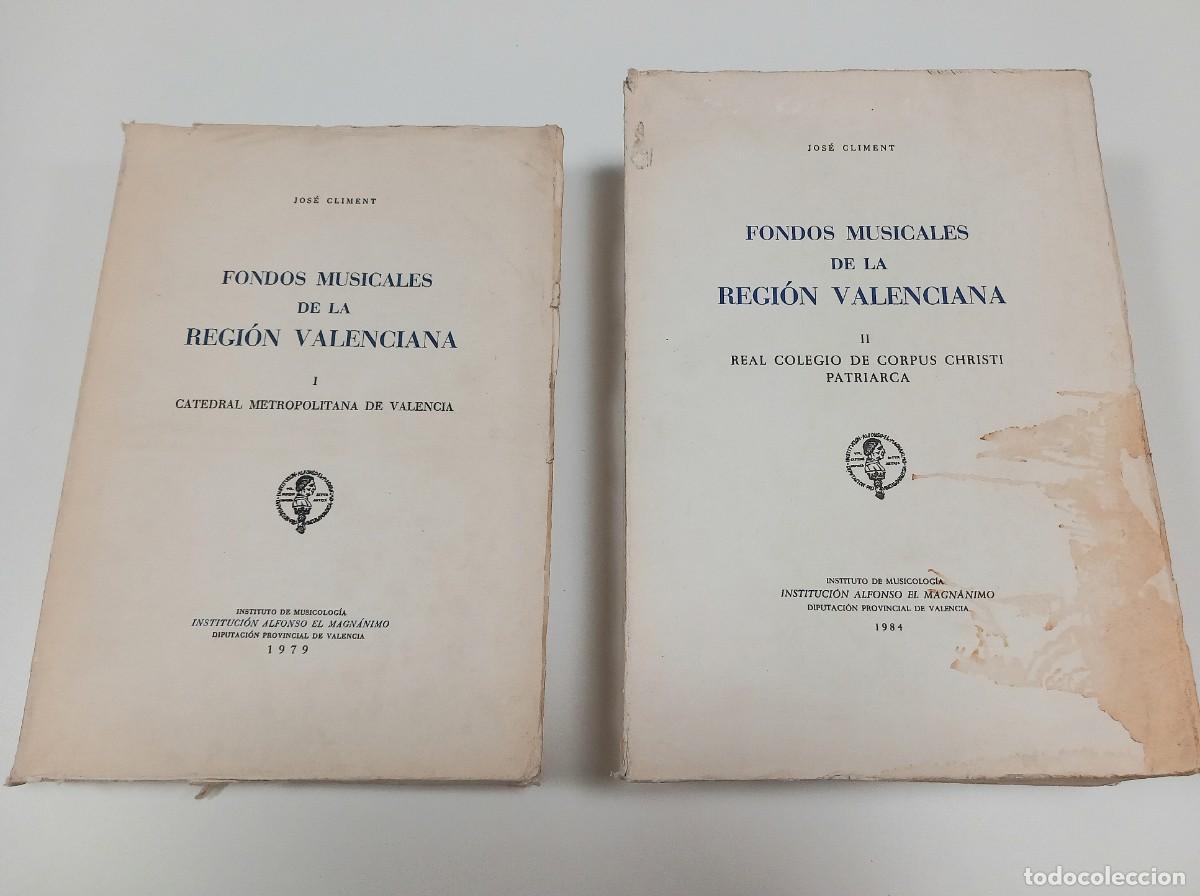 Libros de segunda mano: Fondos musicales de la regi&oacute;n valenciana I y II - CLIMENT, Jos&eacute;