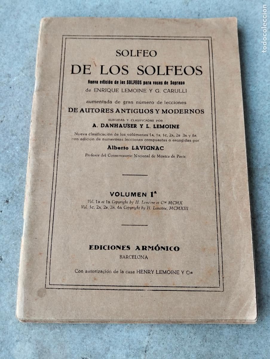 Second hand books: Solfeo de los solfeos nueva edici&oacute;n de los solfeos para voces de soprano Enrique Lemoine y G Carulli