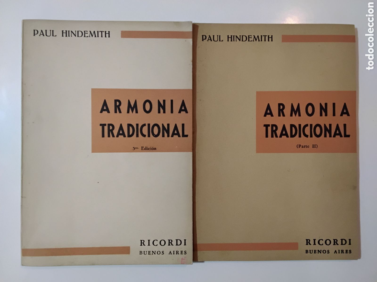 Libros de segunda mano: Paul Hindemith &ndash; Armon&iacute;a tradicional &ndash; 2 Tomos &ndash; Ricordi Americana &ndash; Buenos Aires &ndash; 1959