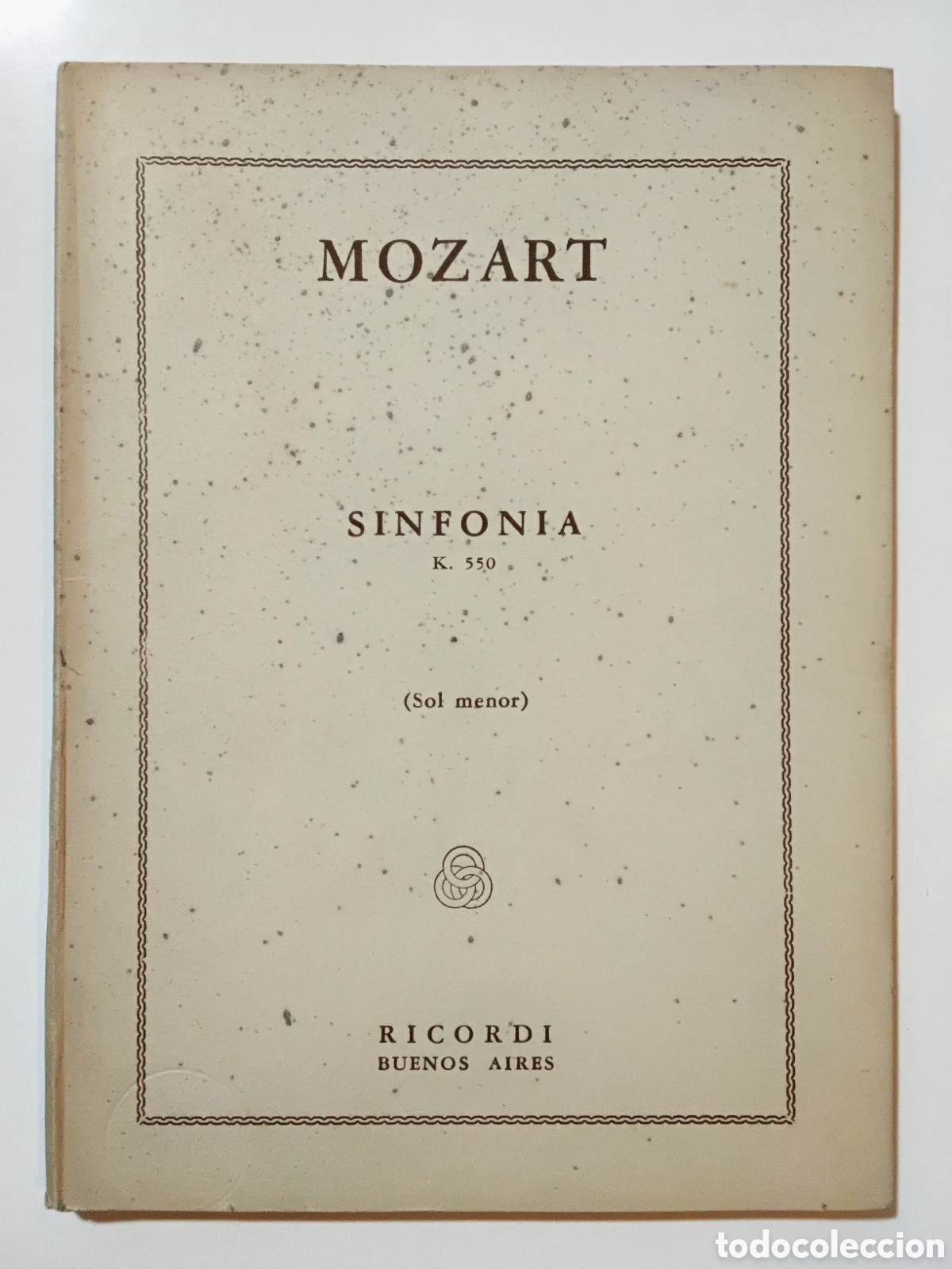 Libros de segunda mano: Wolfgang Amadeus Mozart &ndash; Sinfon&iacute;a K. 550 en sol menor &ndash; Ricordi Americana &ndash; s/f