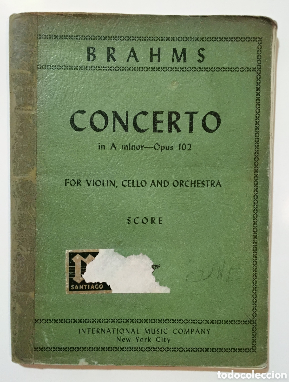 Libros de segunda mano: Johannes Brahms &ndash; Concerto en la menor, Op. 102, para viol&iacute;n, violonchelo y orquesta &ndash; 1946