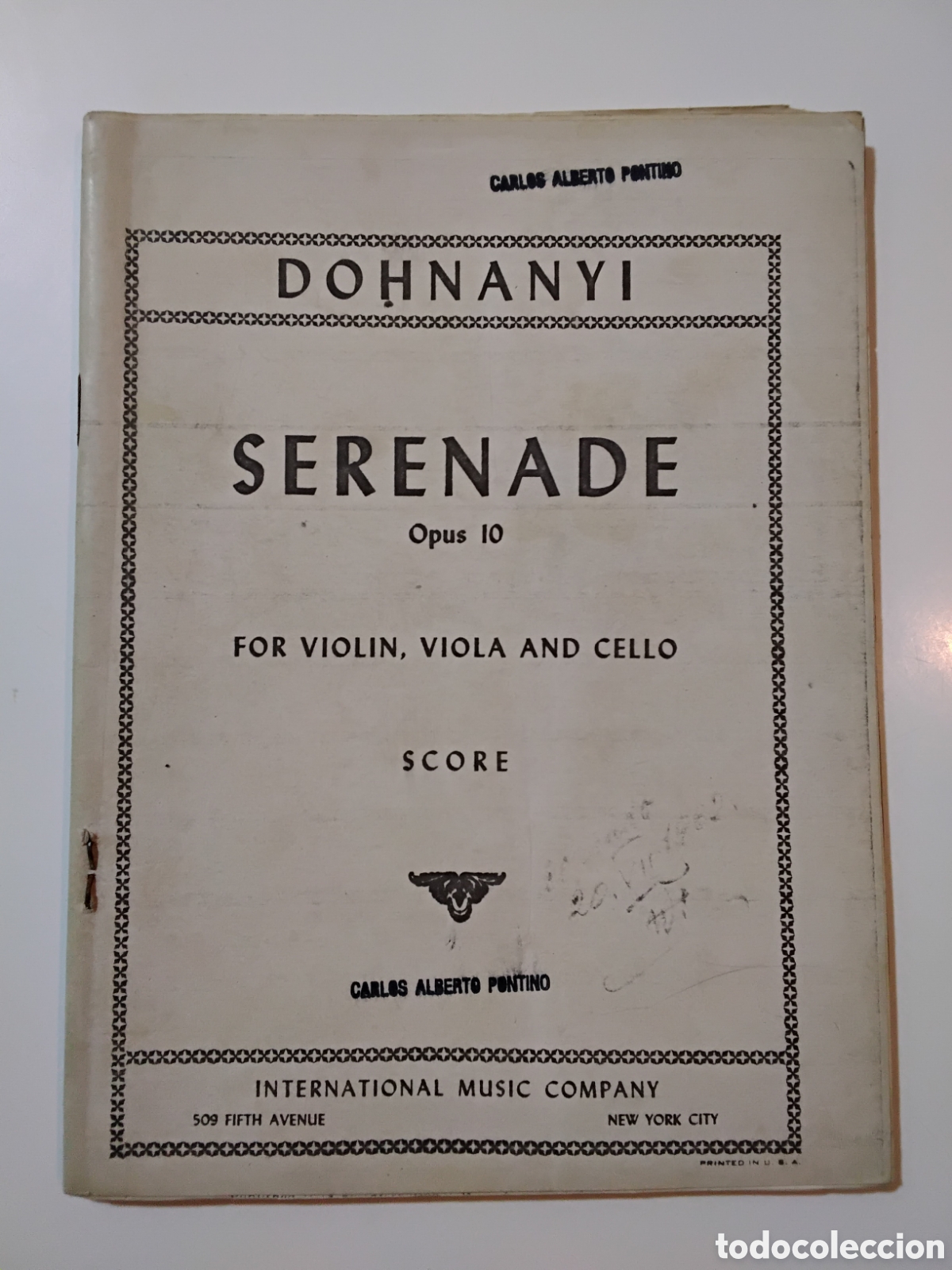 Libros de segunda mano: Ernst von Dohn&aacute;nyi &ndash; Serenade, Op. 10, for Violin, Viola and Cello &ndash; 1948