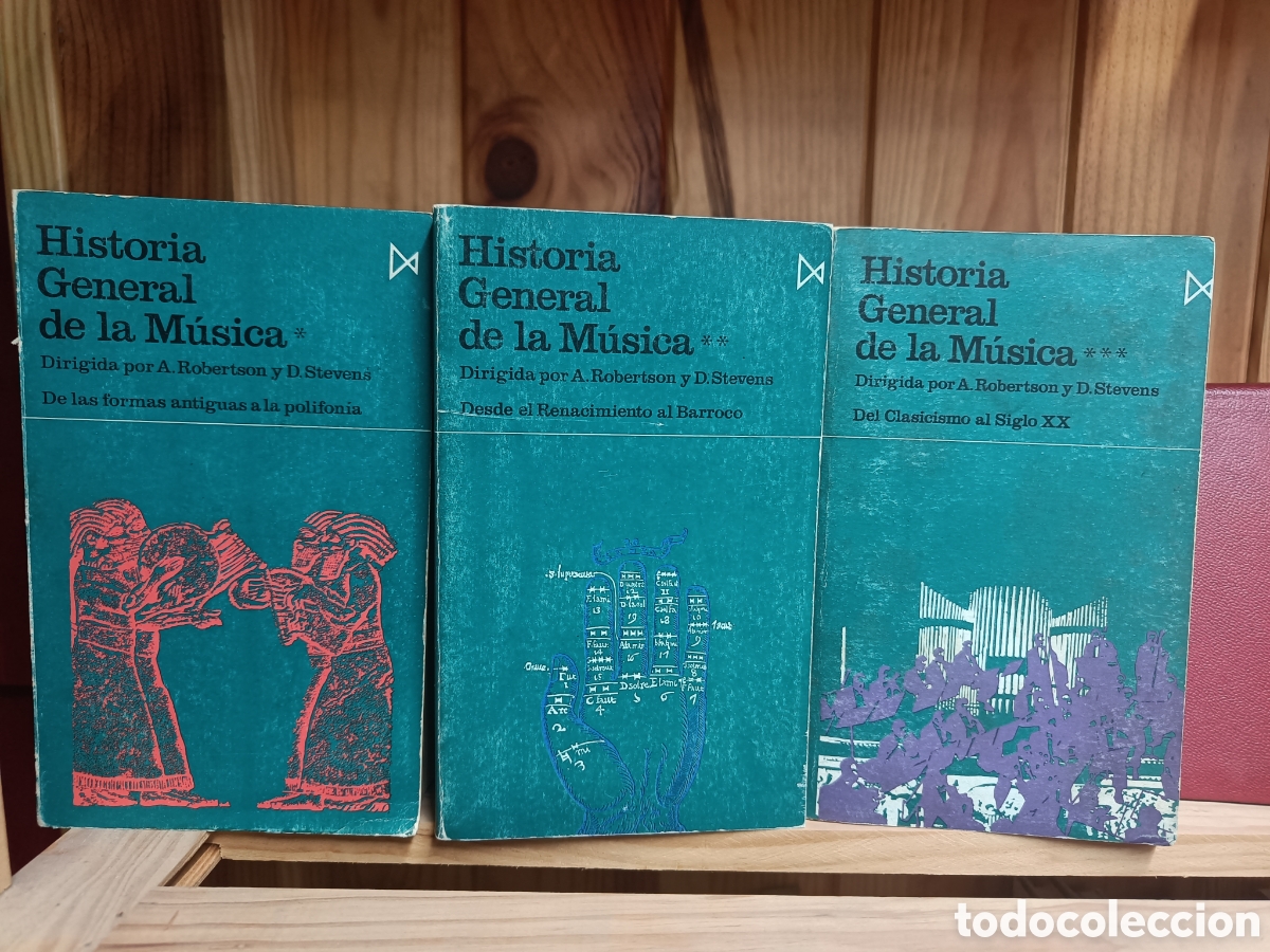 Livros em segunda m&atilde;o: HISTORIA GENERAL DE LA M&Uacute;SICA 3 TOMOS. A. ROBERTSON; D. STEVENS.