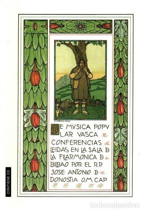 Libros de segunda mano: De M&uacute;sica Popular Vasca: Contiene CD - Jos&eacute; Antonio de Donostia - Ikeder - M&iacute;nima