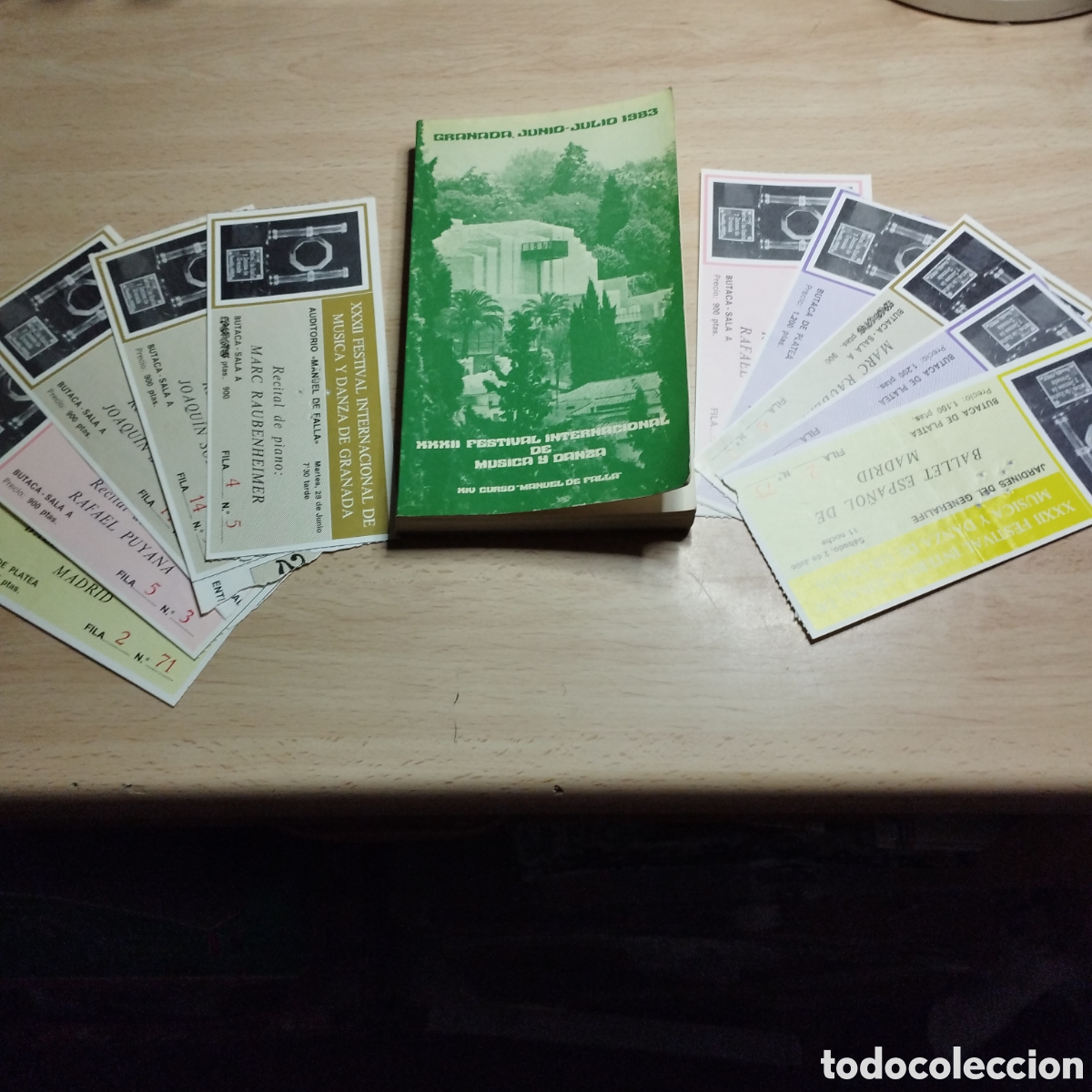 Libros de segunda mano: XXXll Festival internacional de m&uacute;sica y Danza Granada 1983 + 10 entradas.