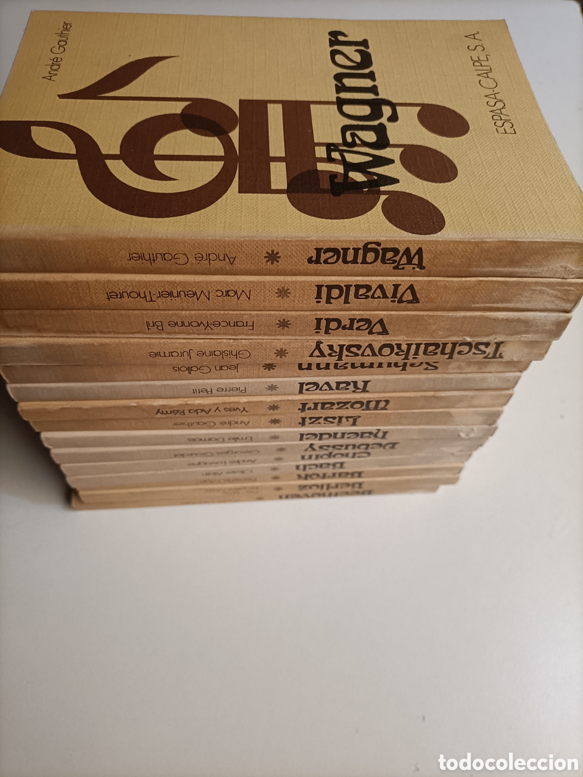Libros de segunda mano: 15 t&iacute;tulos cl&aacute;sicos de la m&uacute;sica Espasa Calpe. Beethoven. Berlioz. Bach. Chopin. Debussy. Liszt. Moz