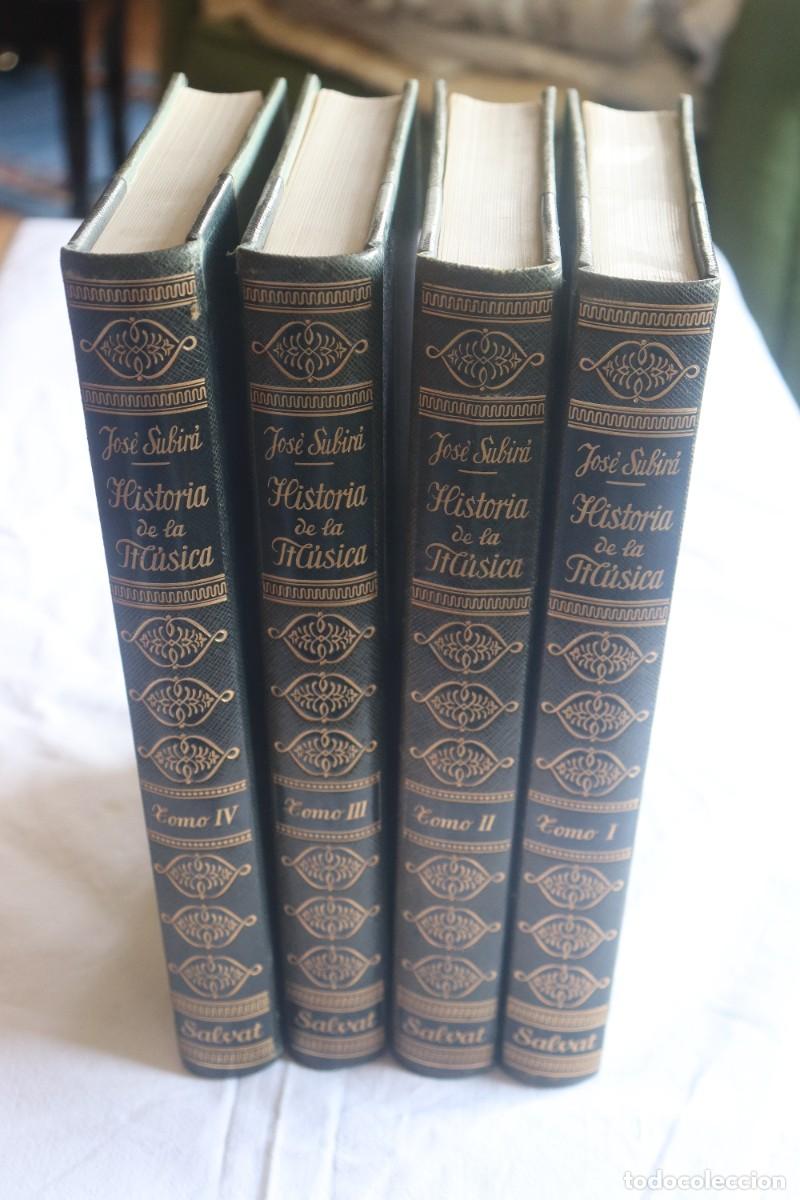 Libros de segunda mano: Historia de la M&uacute;sica (4 tomos completos) Jos&eacute; Subir&aacute; Salvat 1958