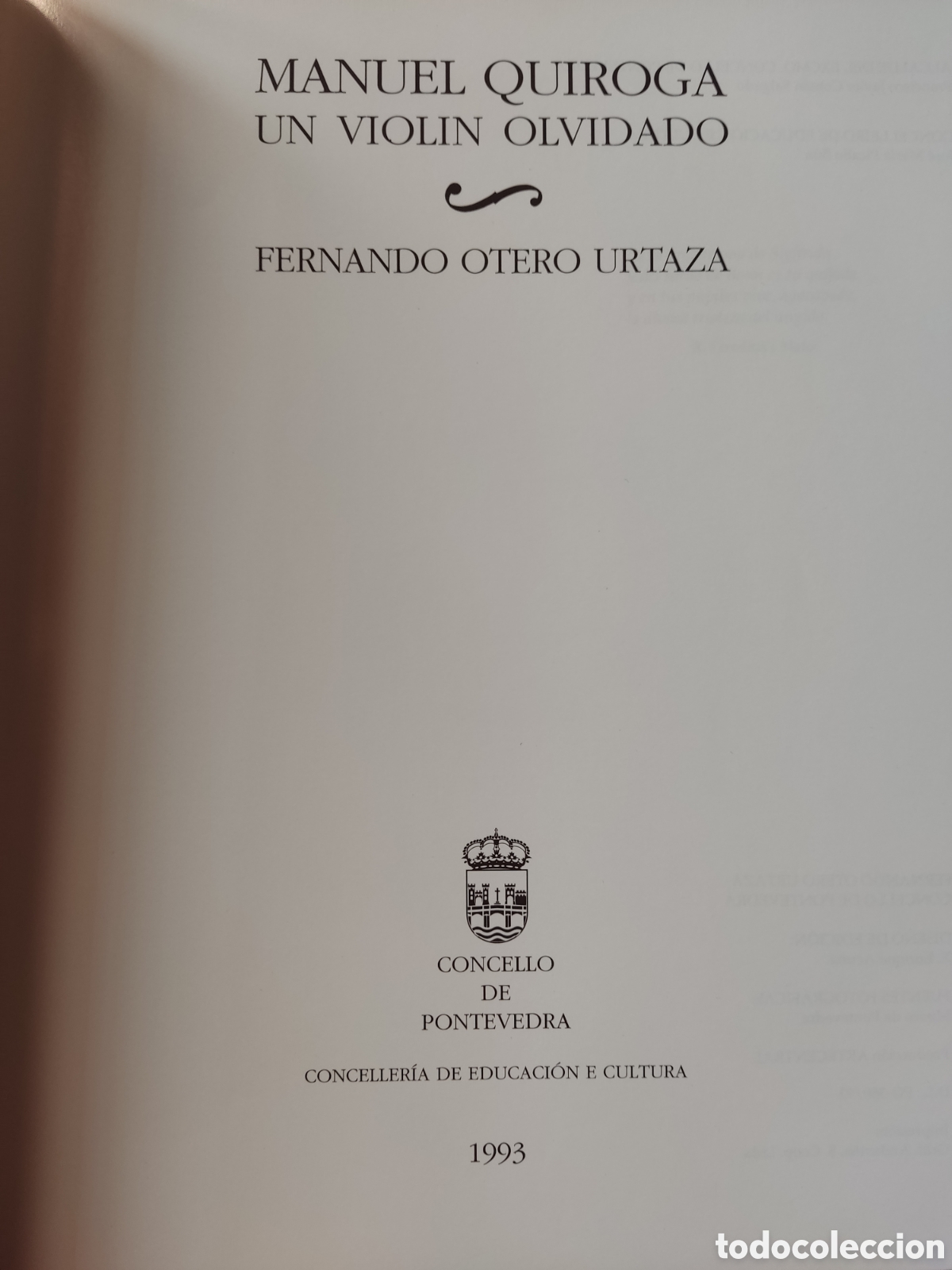 Libros de segunda mano: Manuel Quiroga un viol&iacute;n olvidado - Foto 2