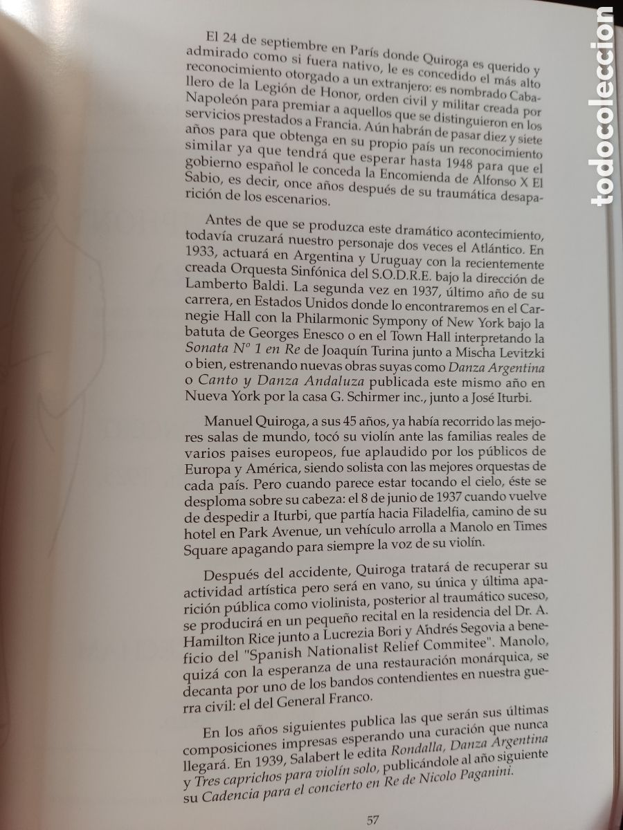 Libros de segunda mano: Manuel Quiroga un viol&iacute;n olvidado - Foto 5