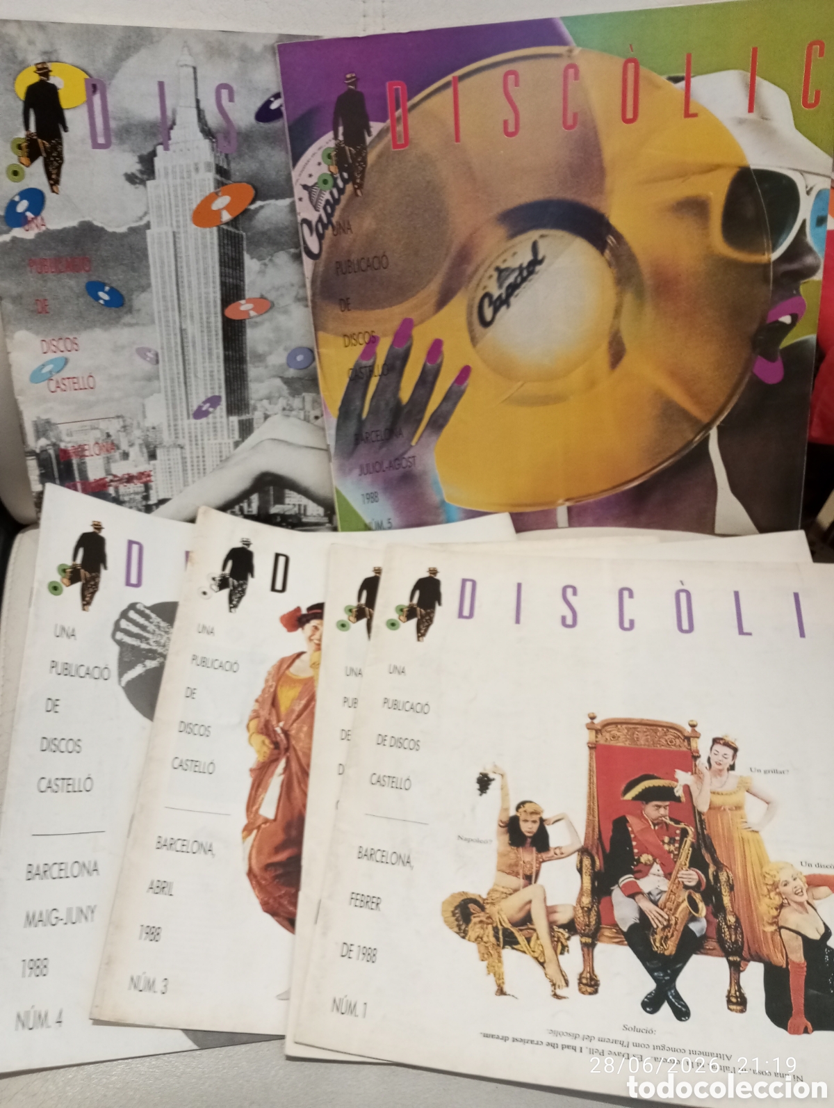 Libros de segunda mano: Revista DISCOLIC .Una publicaci&oacute; de Discos Castell&oacute; . 6 numeros, 1 al 6 . Febrer -octubre 1988 .