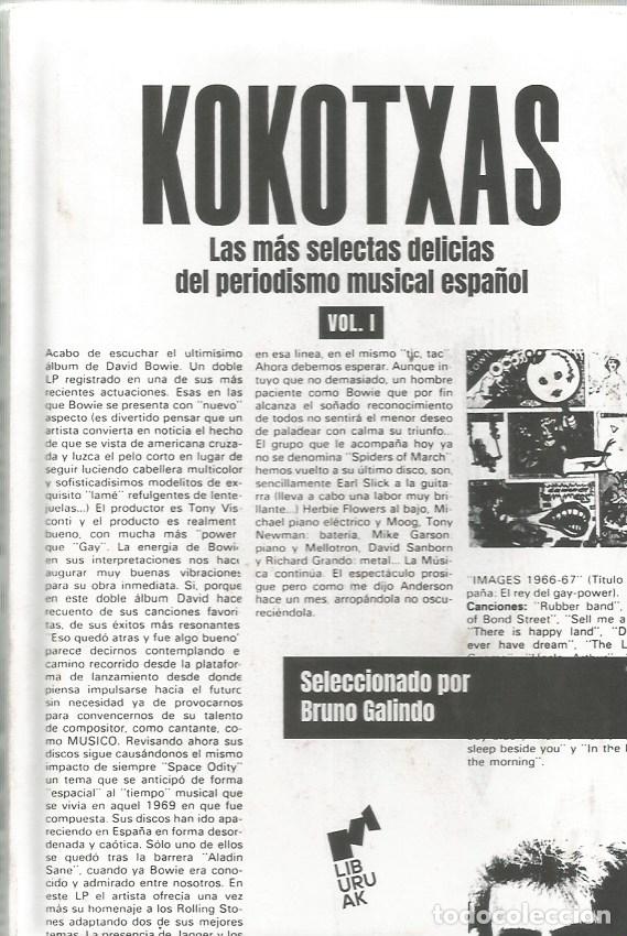 Libros de segunda mano: KOKOTXAS-LAS M&Aacute;S SELECTAS DELICITAS DEL PERIODISMO MUSICAL ESPA&Ntilde;OL-VOL.I-BRUNO GALINDO