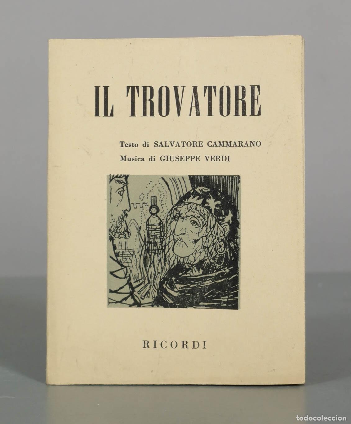 Libros de segunda mano: Il Trovatore - Salvatore Cammarano, Giuseppe Verdi - Ricordi