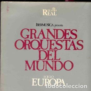 Libros de segunda mano: Grandes Orquestas del Mundo Ciclo Europa Teatro Real 1986 Ibermusica PEIFER