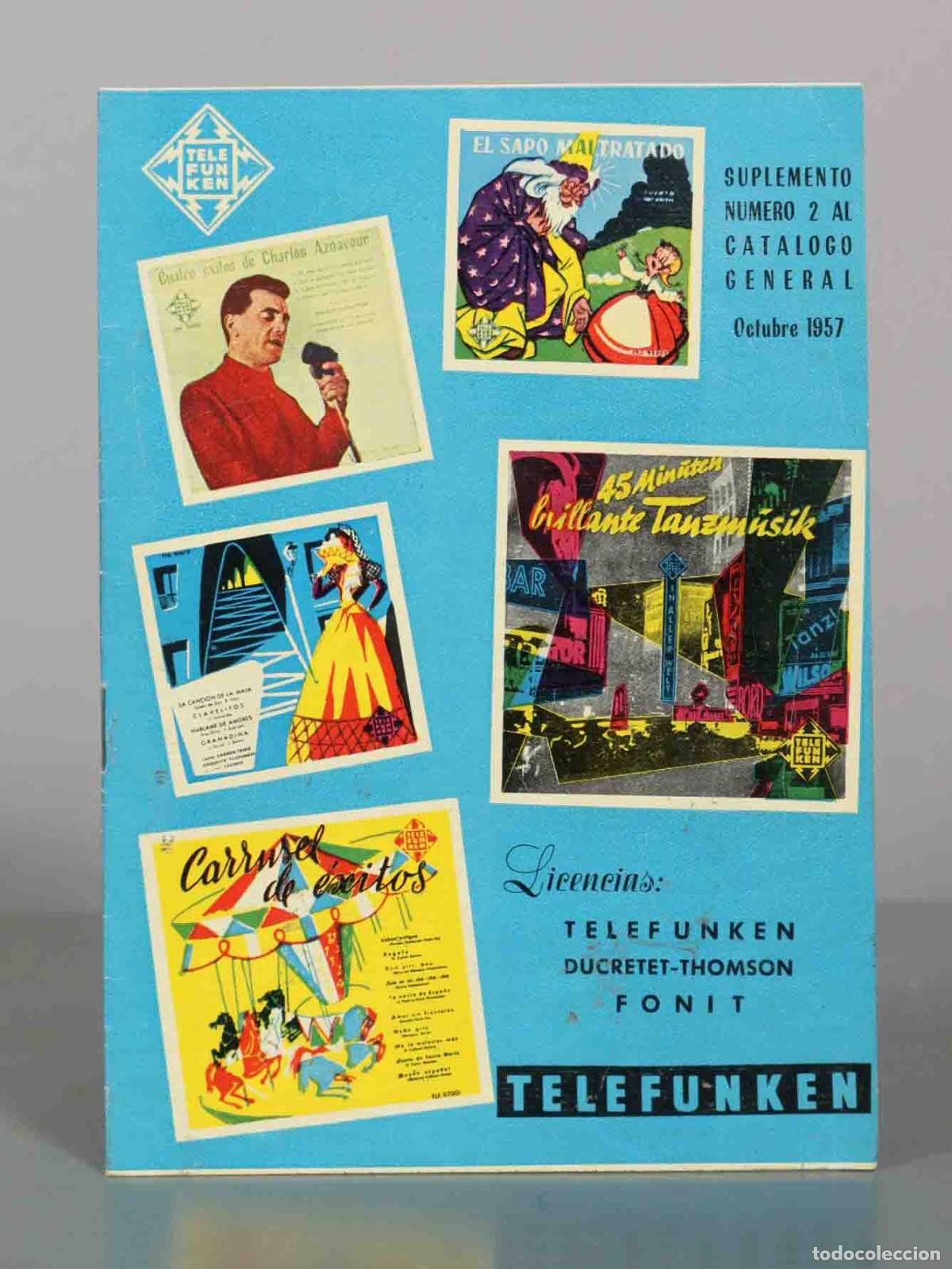 Libros de segunda mano: Cat&aacute;logo general de discos Telefunken - Suplemento N&uacute;mero 2 1957 OCT