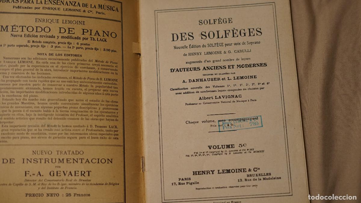 Libros de segunda mano: Solfeo de los solfeos - Henri Lemoine - Foto 2