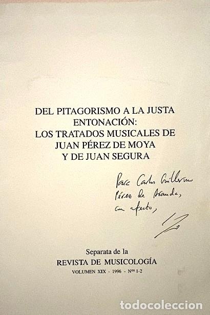 Libros de segunda mano: Del pitagorismo a la justa entonaci&oacute;n: los tratados musicales de Juan P&eacute;rez de Moya y de Juan Segura