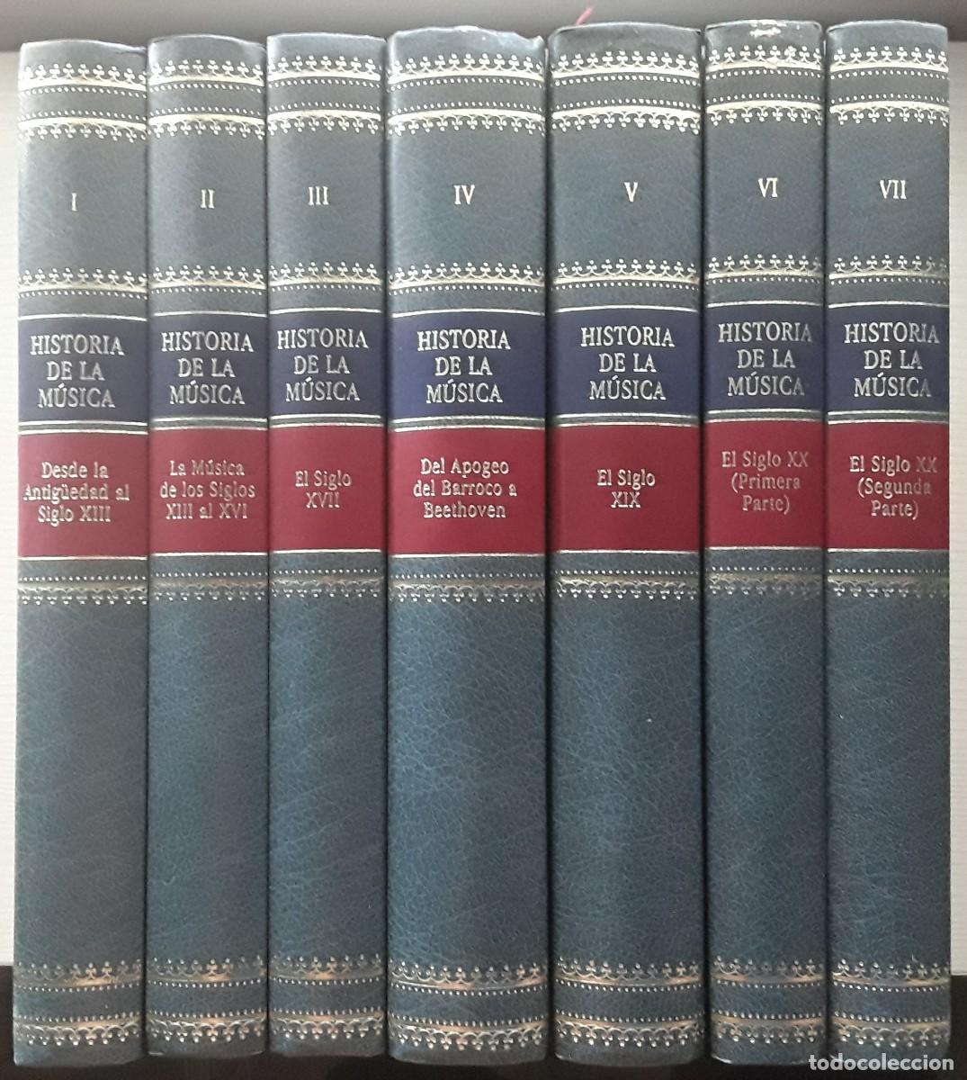 Libros de segunda mano: HISTORIA DE LA M&Uacute;SICA. EDITORIAL TURNER. SIETE TOMOS. COMPLETA.