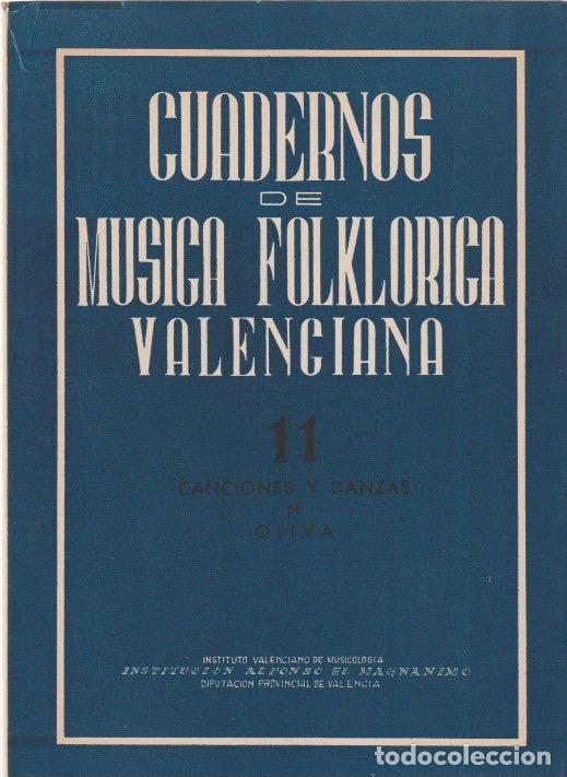 Libros de segunda mano: * VALENCIA * FOLKLORE * Canciones y danzas de Oliva / Alvaro Marzal- 1950