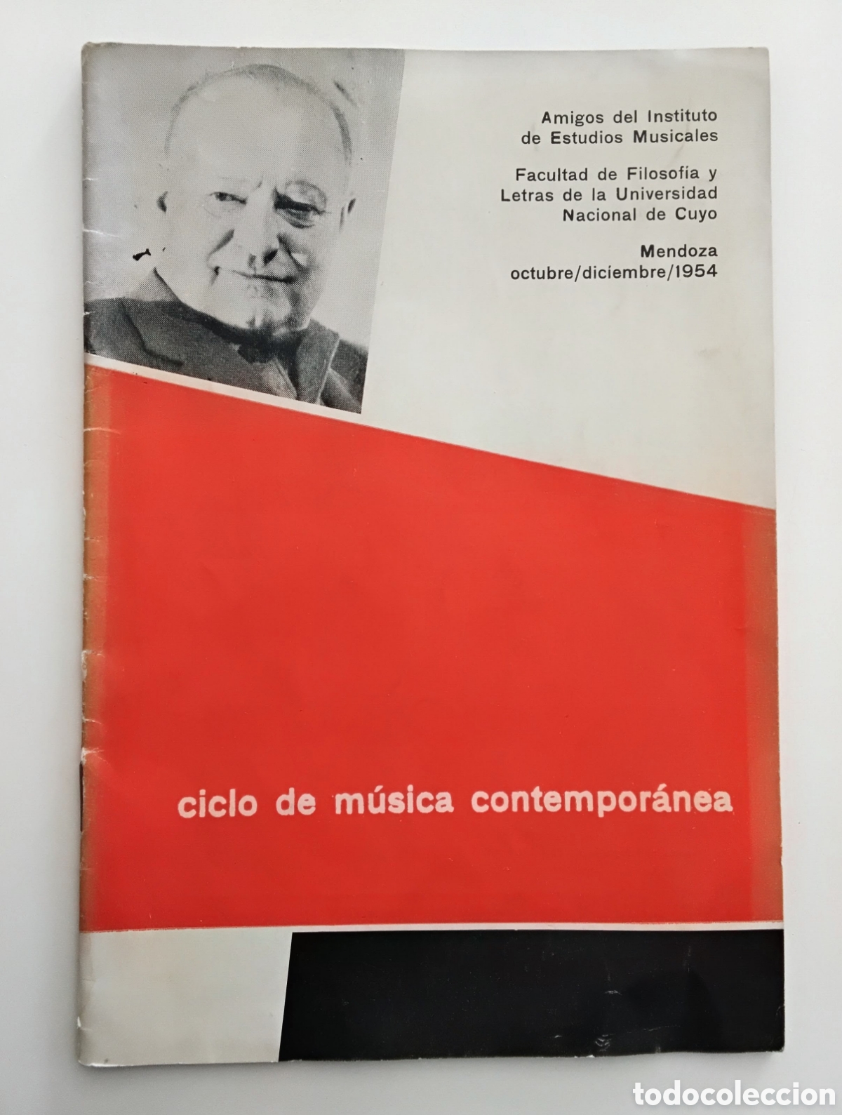 Libros de segunda mano: Amigos del Instituto de Estudios Musicales &mdash; Ciclo de m&uacute;sica contempor&aacute;nea. UNCUYO &ndash; 1954
