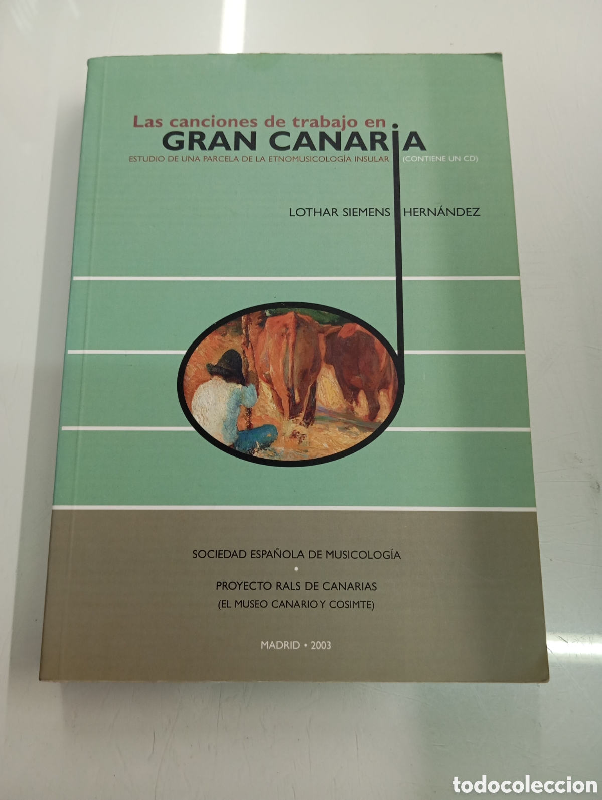 Libros de segunda mano: LAS CANCIONES DE TRABAJO EN GRAN CANARIA LOTHAR SIEMENS ETNOMUSICOLOGIA INSULAR CD SILBIDO CANARIAS