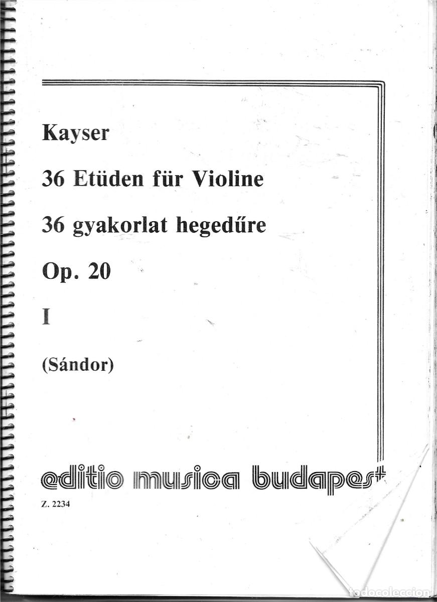 Libros de segunda mano: 36 Et&uuml;den f&uuml;r Violine Op. 20. I, II, III. H. E. Kayser