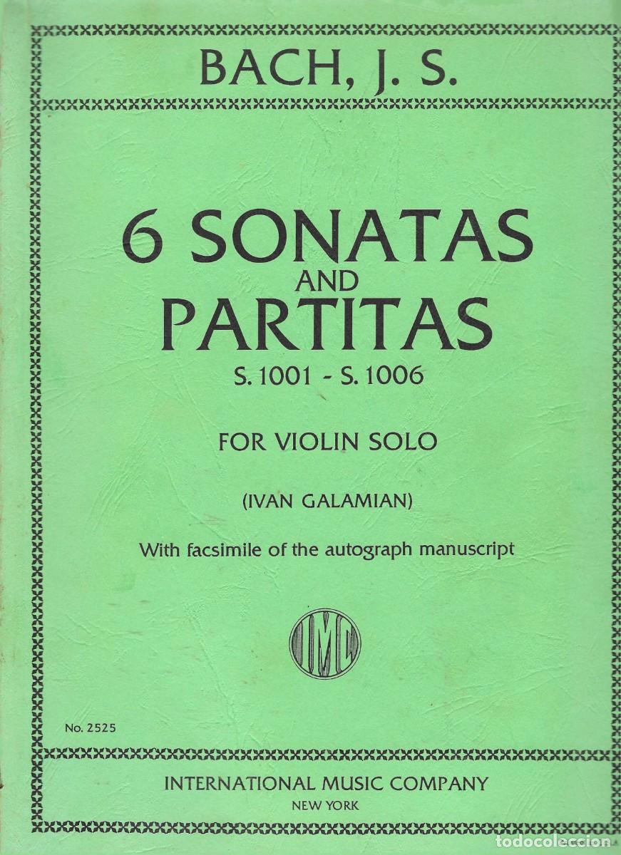 Libros de segunda mano: 6 Sonatas and Partitas. S.1001 - S. 1006 for violin solo. J. S. Bach