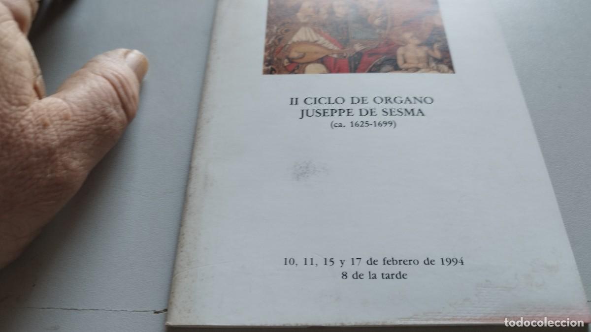 Libros de segunda mano: II CICLO DE ORGANO / JUSEPPE DE SESMA / GRAV 37 / PROGRAMA - Foto 3