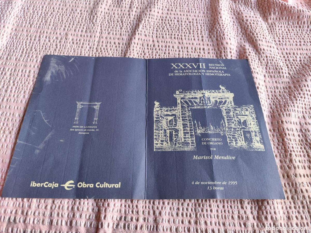 Libros de segunda mano: CONCIERTO DE ORGANO / MARISOL MENDIVE / TXT 95 PROGRAMA
