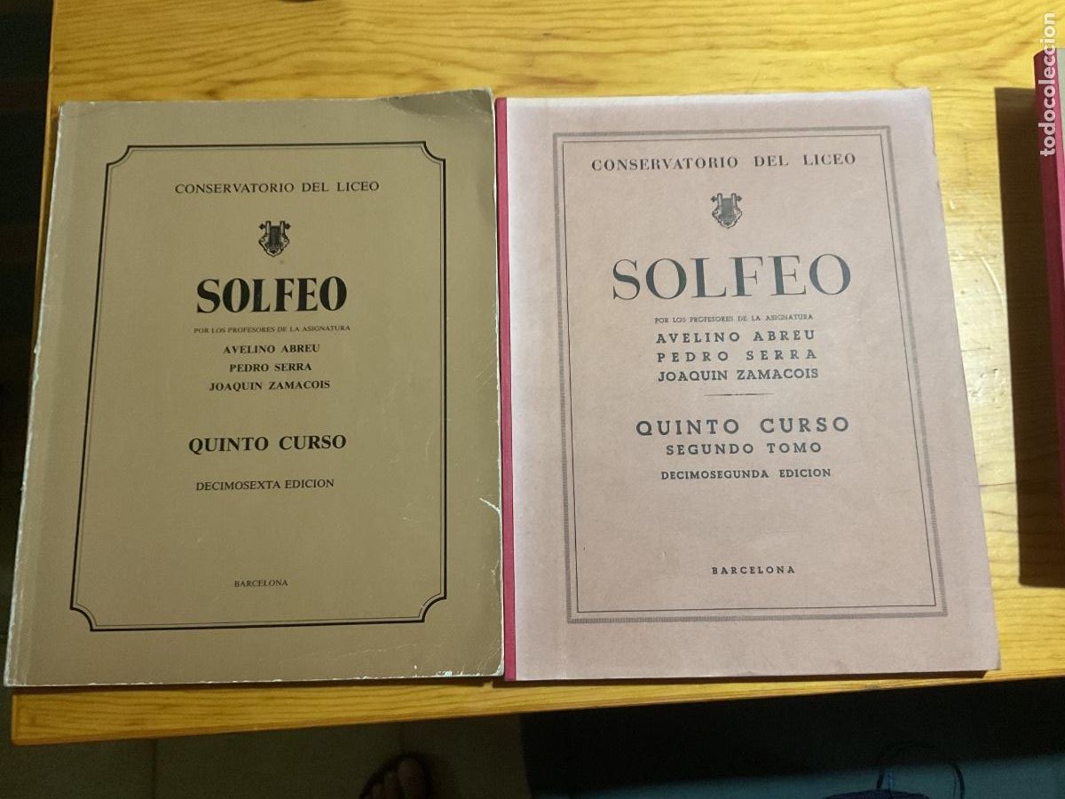 Libros de segunda mano: SOLFEO .QUINTO CURSO. ( 2 LIBROS ).CONSERVATORIO DEL LICEO