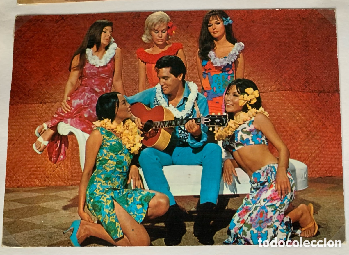 Libros de segunda mano: Postal Elvis Presley de la pel&iacute;cula Paradise