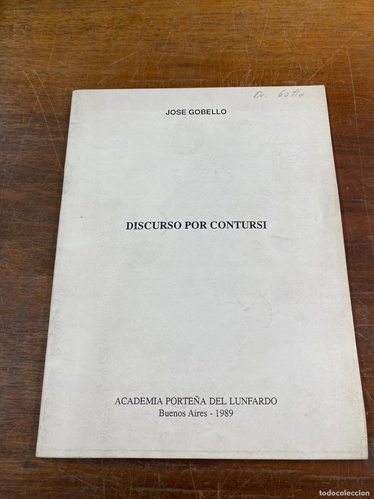 Livres d'occasion: Jose Gobello - Discurso por Contursi