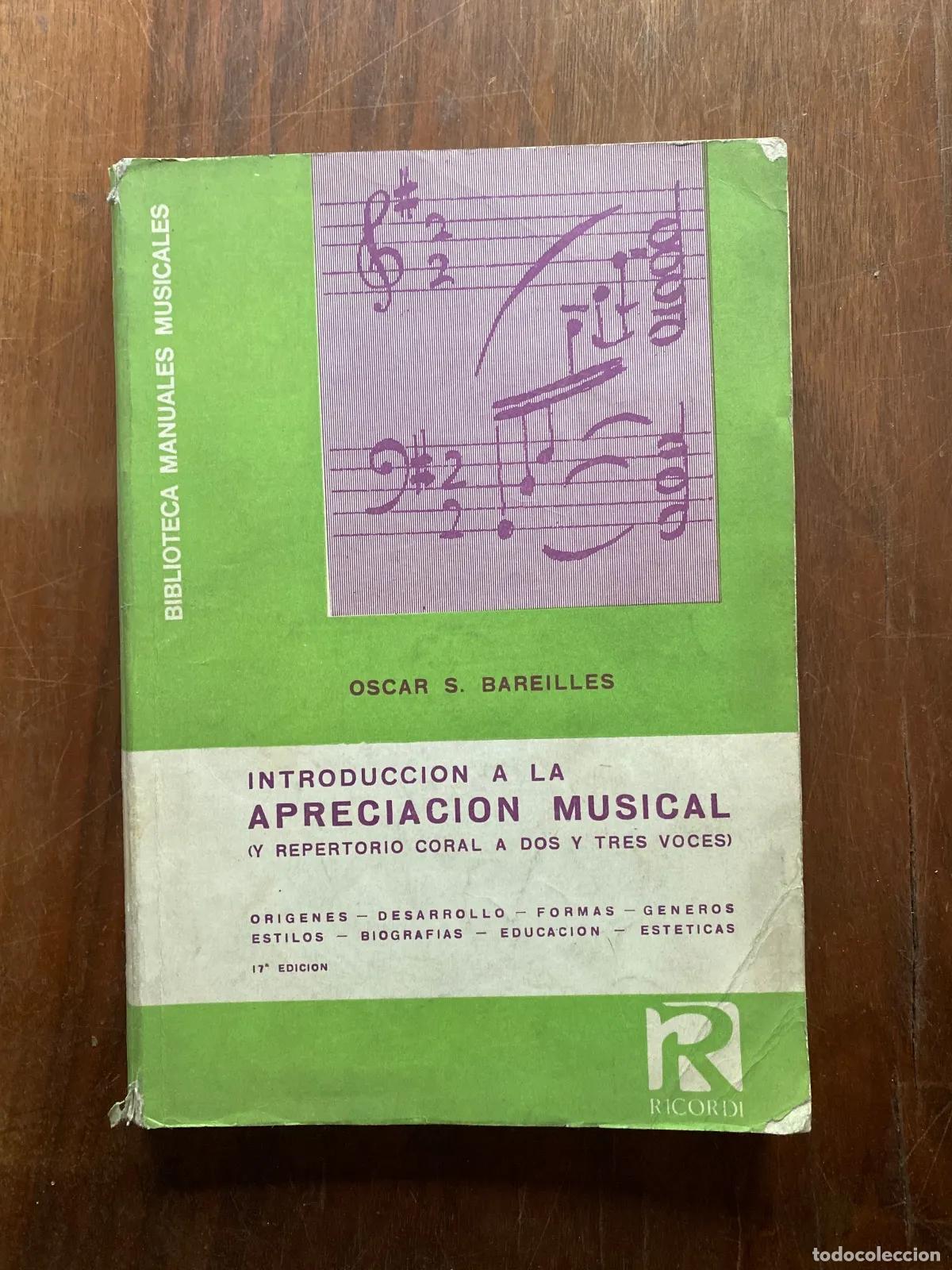 Libros de segunda mano: Oscar S. Bareilles - Introduccion a la apreciacion musical