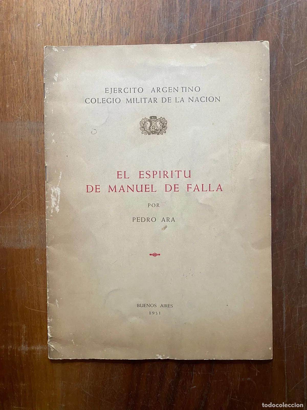 Livros em segunda m&atilde;o: Pedro Ara - El espiritu de Manuel de Falla