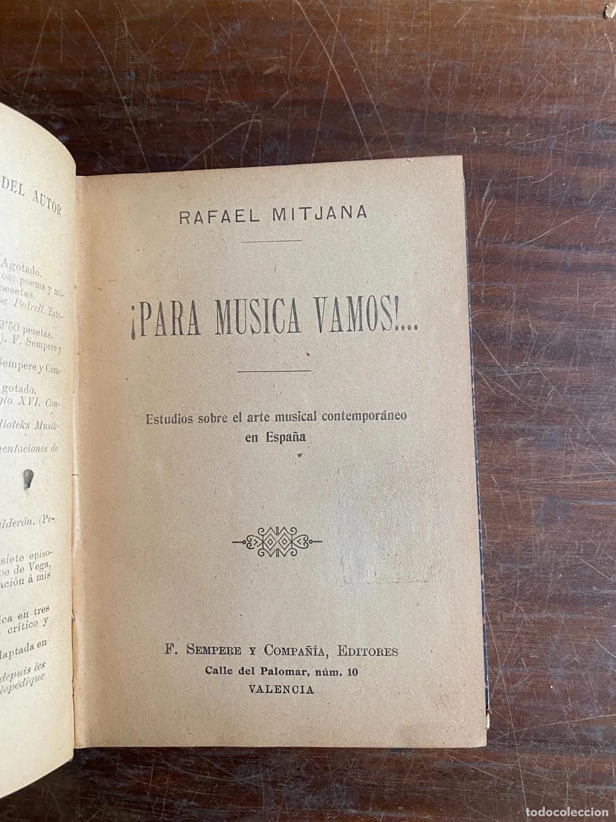 Libros de segunda mano: Rafael Mitjana - Para musica vamos!...