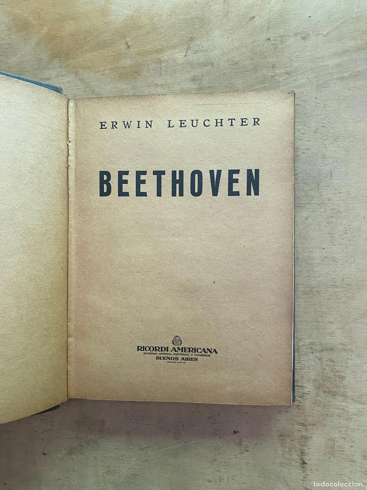 Libros de segunda mano: Erwin Leuchter - Beethoven