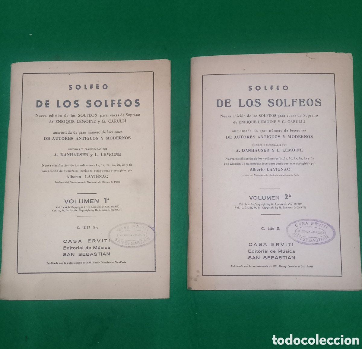 Libros de segunda mano: Lote 2 Libros Antiguos: Solfeo de los Solfeos - Volumen 1&ordm; (Completo) - Casa Erviti San Sebasti&aacute;n